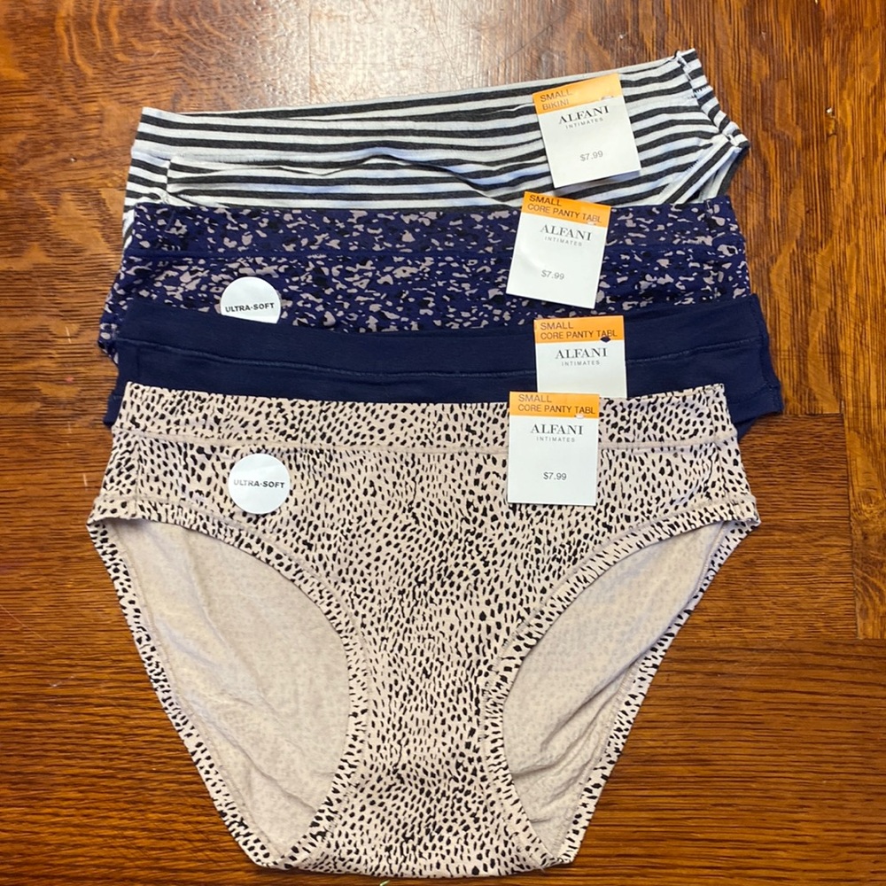 NWT Alfani Intimates set of 4 panty size small- super soft!